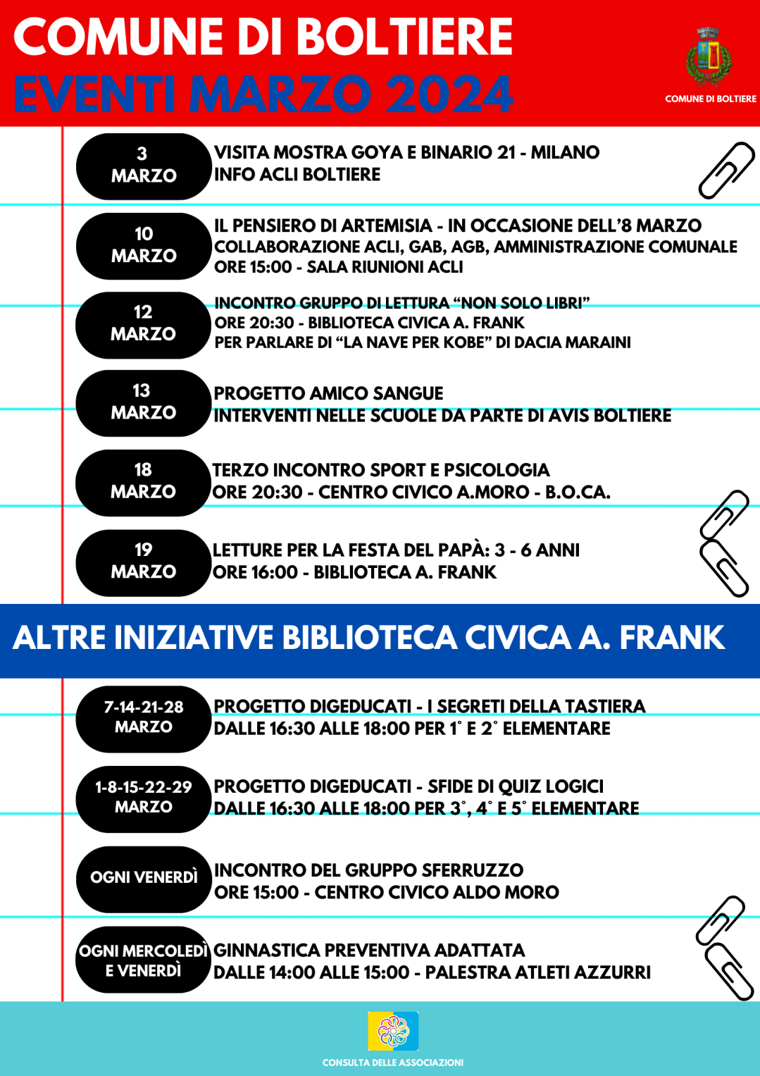 Eventi Marzo Boltiere