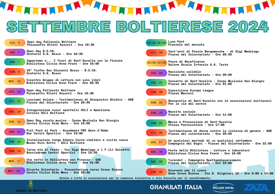 Settembre boltierese 2024