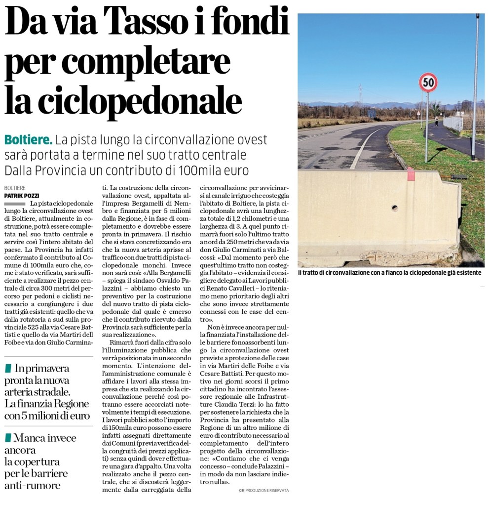 Eco di Bergamo - 4 Febbraio 2025