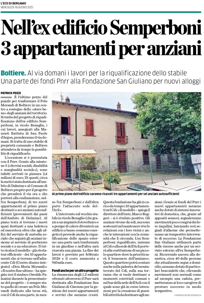 Eco di Bergamo - 18 giugno 2025