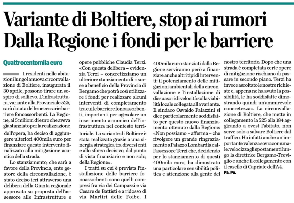 Eco di Bergamo del 29 Luglio 2025