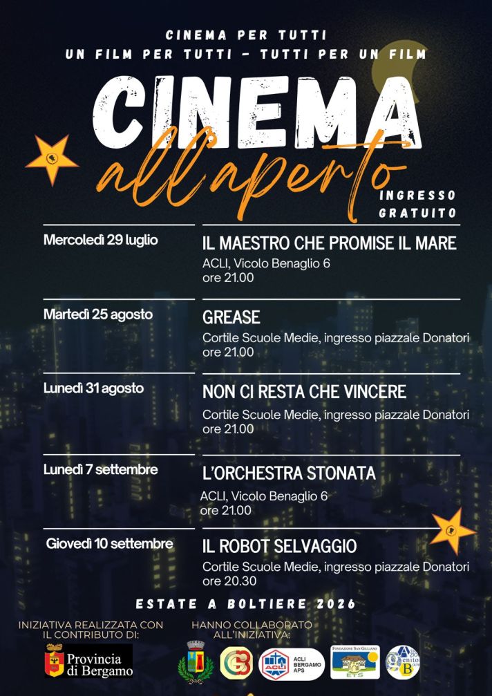 Boltiere cinema all'aperto